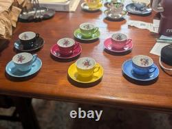 Vintage Victoria Czechoslovakia 14 Piece Demitasse Cup & Saucer Set