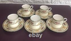 Vintage WEDGWOOD Porcelain China BONE CHINA ENGLAND 1925 Demitasse Cup & Saucers
