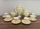 Vintage Wedgwood Coffee Pot Set Cups Saucer Cream & Sugar Pimpernel Yellow