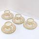 Vintage Wedgwood Florentine Demitasse Cups Gold Dragons Bond Shape Coupe Saucers