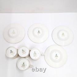 Vintage Wedgwood Florentine Demitasse Cups Gold Dragons Bond Shape Coupe Saucers