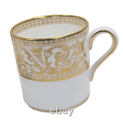 Vintage Wedgwood Florentine Demitasse Cups Gold Dragons Bond Shape Coupe Saucers