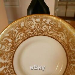 Vintage Wedgwood Gold Florentine Demitasse Set 8 Cups & 8 Saucers Htf