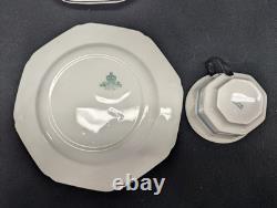 Vintage Wood & Sons Burslem England Demitasse Cup & Saucer Set 4 Octagon Fruit