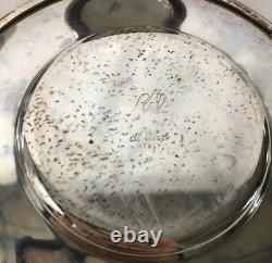 Vintage set of 3 De Uberti Porcelain and Silver Demitasse Cups and Saucers