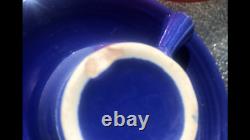 Vintage two Fiestaware demitasse cups & saucers. Unmarked. Ca 1936-1943. VGC