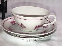 Vista Alegre Portugal Demitasse Teapot Sugar Creamer Cups & Saucers Pink Floral