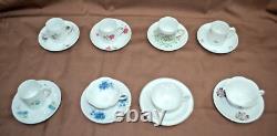 Vista Alegre Portugal for Mottahedeh Demitasse Cups/Saucers Lot of 8 Sets T1477 Vista Alegre Portugal for Mottahedeh Demitasse Cups/Saucers Lot of 8 Sets T1477