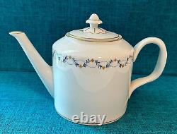 Vista Alegre Portuguese Porcelain Coffee Pot 6 Demitasse Cups/Saucers Card Motif