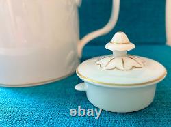 Vista Alegre Portuguese Porcelain Coffee Pot 6 Demitasse Cups/Saucers Card Motif