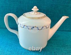 Vista Alegre Portuguese Porcelain Coffee Pot 6 Demitasse Cups/Saucers Card Motif