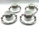 Vtg 1970s Mottahedeh Vista Alegre Demitasse Espresso Cups Saucers Coffee Bean