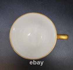Vtg 2 Piece Set Royal Worcester 1930 Demitasse Cup & Saucer Black Gold Jeweled