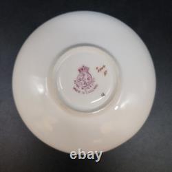 Vtg 2 Piece Set Royal Worcester 1930 Demitasse Cup & Saucer Black Gold Jeweled