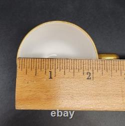 Vtg 2 Piece Set Royal Worcester 1930 Demitasse Cup & Saucer Black Gold Jeweled