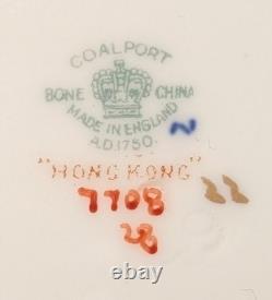 Vtg. (6) Pcs Coalport Hong Kong Demitasse OLD STAMP 3 Sets Cups & Saucers NICE