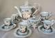 Vtg Capodimonte Demitasse Coffee Set Footed Cups&saucers 11 Pc. Italy Signed