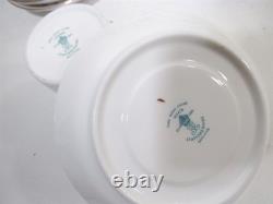 Vtg Crown Staffordshire England African Animals Black 6 Demitasse Cups & Saucers