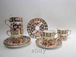 Vtg John Aynsley China 5500 Traditional Imari 4 Can Demitasse Cups & Saucers