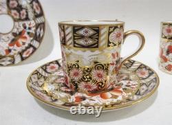 Vtg John Aynsley China 5500 Traditional Imari 4 Can Demitasse Cups & Saucers