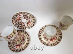 Vtg John Aynsley China 5500 Traditional Imari 4 Can Demitasse Cups & Saucers