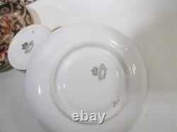 Vtg John Aynsley China 5500 Traditional Imari 4 Can Demitasse Cups & Saucers