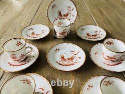 Vtg Richard Ginori Siena Rust Bone China Demitasse Espresso 5 Cups & 8 Saucers