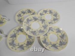 Vtg Set of 5 Wedgwood JOSEPHINE YELLOW Bone China Demitasse Coffee Cups Saucers