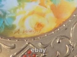 W. A. Adderley & Co Signed Roses Demitasse cup & Saucer 1886-05