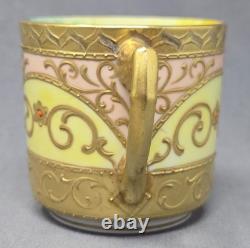 W. A. Adderley & Co Signed Roses Demitasse cup & Saucer 1886-05