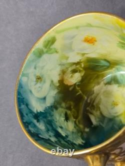 W. A. Adderley & Co Signed Roses Demitasse cup & Saucer 1886-05
