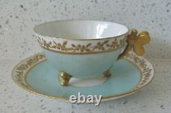 WG & CO. LimogesDragonfly HandleFooted Demitasse Cup & Saucer France