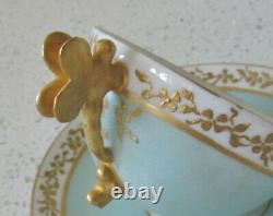 WG & CO. LimogesDragonfly HandleFooted Demitasse Cup & Saucer France