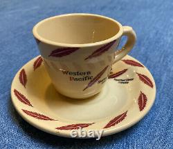 WPRRWestern Pacific Railroad Feather River demitasse cup and saucer set