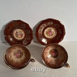 Waldershof Bavaria Germany 8 Demitasse Footed Cup/Saucer Sets Fragonard Lovers