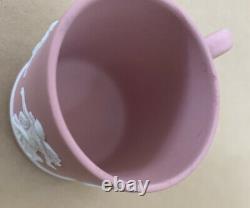 Wedgewood Pink Jasperware Demitasse Coffee Cup And Saucer