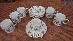 Wedgewood Wild Strawberry 12 piece demitasse cups and saucers