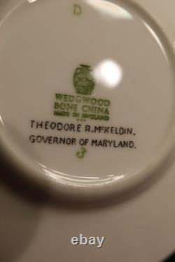 Wedgwood Bone China Theodore R Mckeldin Governor Maryland 17 Piece Demitasse Set