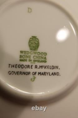 Wedgwood Bone China Theodore R Mckeldin Governor Maryland 17 Piece Demitasse Set