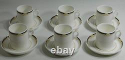 Wedgwood Cavendish Metallised Demitasse Cup & Saucer Lot of 6 Read