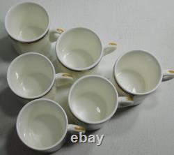 Wedgwood Cavendish Metallised Demitasse Cup & Saucer Lot of 6 Read