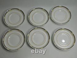 Wedgwood Cavendish Metallised Demitasse Cup & Saucer Lot of 6 Read