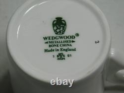 Wedgwood Cavendish Metallised Demitasse Cup & Saucer Lot of 6 Read