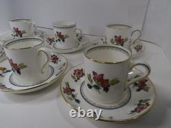 Wedgwood Chinese Flowers Six Demitasse Cups And Saucers Sets