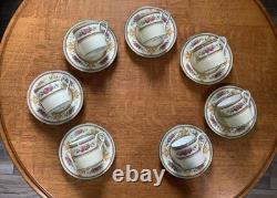 Wedgwood Columbia Ivory bone china demitasse 7 cups and saucers, W726