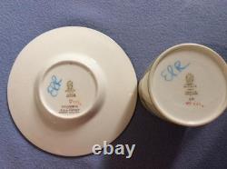 Wedgwood Columbia Ivory bone china demitasse 7 cups and saucers, W726