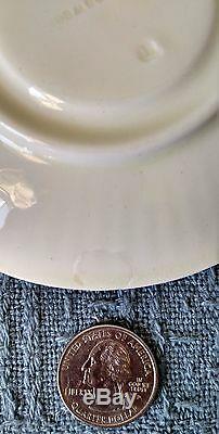 Wedgwood Embossed Queens Ware 7 FOOTED DEMITASSE CUPS and 8 SAUCERS