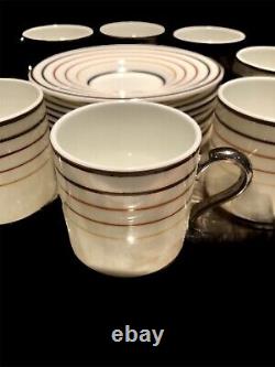 Wedgwood Espresso demitasse MCM set of 8 cups with saucers