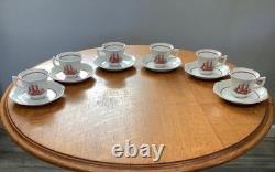 Wedgwood Flying Cloud SIX demitasse cups & saucers Georgetown Collection