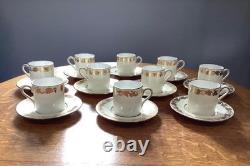 Wedgwood Gold Whitehall 10 demitasse cups & saucers W4000